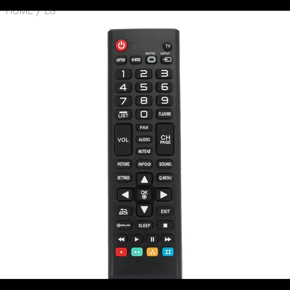 LG dvd remote control